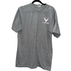 U.S. Air Force T-Shirt Large Heather Gray Polyester Blend
